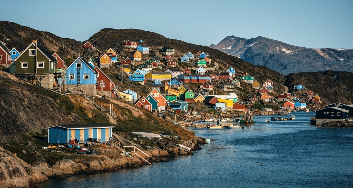 Grønlands fjorder, bygder og isfjell
